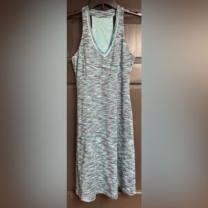 MPG Athletic Active Workout Halter Dress Women’s Size Small Blue & Black Pattern